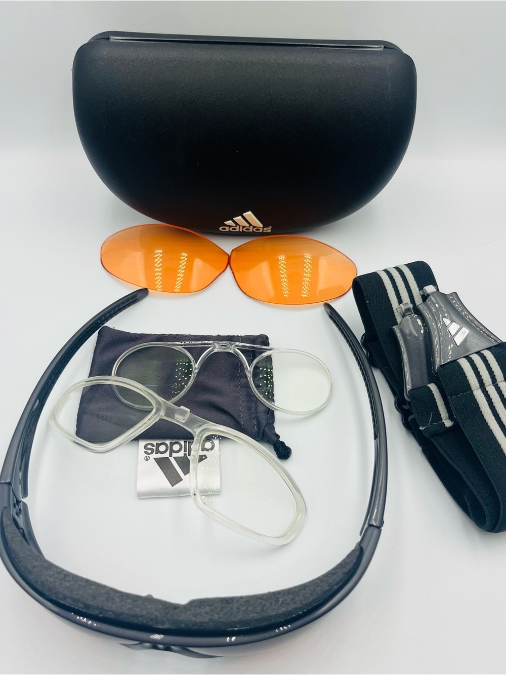 Adidas Evil Eye Explorer A134 Wrap Sports Sunglasses w/ Extra Lenses & Case